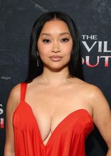 Lana Condor Sexy Flaunts Her Hot Breasts In A Steamy Red Dress At 