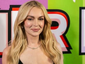 Lindsay Lohan Sexy Shows Off Her Slender Figure In A Stunning Sheer Black Dress At The 