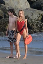  alt="Brooks Nader Sexy in Brooks Nader Sexy Shows Off Her Sizzling Body In A Spicy Red Swimsuit While Filming The Baywatch Reboot In La"
