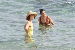 Gemma ArtertonSexy in Gemma Arterton Stuns In A Sexy Yellow Swimsuit At Exclusive Beach Party In Italy