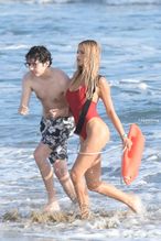 alt="Brooks Nader Sexy in Brooks Nader Sexy Shows Off Her Sizzling Body In A Spicy Red Swimsuit While Filming The Baywatch Reboot In La"
