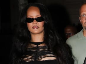 Rihanna Sexy in Rihanna Sexy Seen With A$Ap Rocky Wearing A Sultry Black Dress While Leaving L'Arc Nightclub In Paris