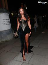 Maya JamaSexy in Maya Jama Sexy Shows Off Het Hot Legs At Harris Reed London Fashion Week Show