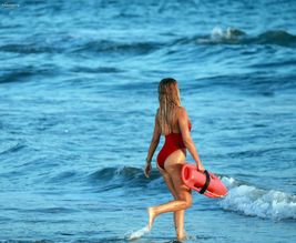  alt="Brooks Nader Sexy in Brooks Nader Sexy Shows Off Her Sizzling Body In A Spicy Red Swimsuit While Filming The Baywatch Reboot In La"