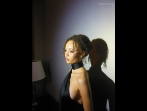 Nico Parker Sexy Poses Braless In A Hot Black Dress