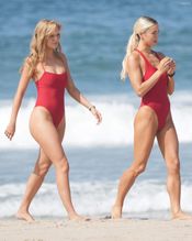 alt="Olivia Dunne Sexy in Olivia Dunne Sexy Shows Off Her Sizzling Body In A Spicy Red Swimsuit While Filming The Baywatch Reboot In La"