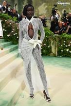 Adut AkechSexy in Adut Akech Stuns In Sexy Outfit At Met Gala In Nyc