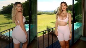  alt="Emily Sears Sexy in Emily Sears Stuns In Sexy Pink Spandex"