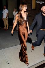 Dakota JohnsonSexy in Dakota Johnson Sexy Dazzles In A Hot Copper Silk Gown As She Leaves A Hotel In New York City