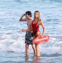  alt="Brooks Nader Sexy in Brooks Nader Sexy Shows Off Her Sizzling Body In A Spicy Red Swimsuit While Filming The Baywatch Reboot In La"