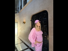  alt="Joy Corrigan Sexy in Joy Corrigan Sexy Shows Off Her Sultry Pokies And Abs In Pink Outfit"