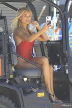  alt="Brooks Nader Sexy in Brooks Nader Sexy Shows Off Her Sizzling Body In A Spicy Red Swimsuit While Filming The Baywatch Reboot In La"