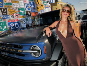 Brooks Nader Sexy in Brooks Nader Sexy Flaunts Her Hot Cleavage At The Alice + Olivia X Ford Bronco Launch In New York