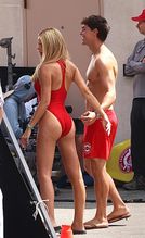  alt="Brooks Nader Sexy in Brooks Nader Sexy Shows Off Her Sizzling Body In A Spicy Red Swimsuit While Filming The Baywatch Reboot In La"