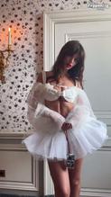 Emily RatajkowskiSexy in Emily Ratajkowski Flaunts Sexy Flawless Figure In White Dress At Chateau De Versailles