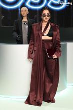 Demi LovatoSexy in Demi Lovato Flaunts Her Sexy Cleavage At Milan Fashion Week