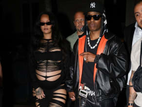 Rihanna Sexy in Rihanna Sexy Seen With A$Ap Rocky Wearing A Sultry Black Dress While Leaving L'Arc Nightclub In Paris