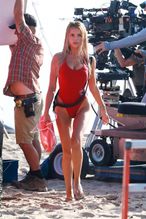  alt="Brooks Nader Sexy in Brooks Nader Sexy Shows Off Her Sizzling Body In A Spicy Red Swimsuit While Filming The Baywatch Reboot In La"