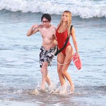  alt="Brooks Nader Sexy in Brooks Nader Sexy Shows Off Her Sizzling Body In A Spicy Red Swimsuit While Filming The Baywatch Reboot In La"