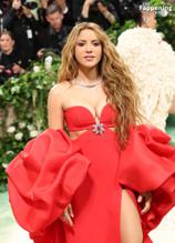 ShakiraSexy in Shakira Stuns In Sexy Red Dress At 2024 Met Gala In Nyc