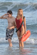  alt="Brooks Nader Sexy in Brooks Nader Sexy Shows Off Her Sizzling Body In A Spicy Red Swimsuit While Filming The Baywatch Reboot In La"