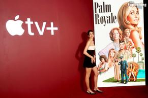 Kaia GerberSexy in Kaia Gerber Stuns With Sexy Legs At The Palm Royale Emmy Fyc Event In Apple City