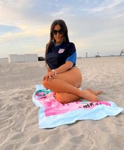  alt="Claudia Romani Sexy in Claudia Romani Sexy Shows Support For Team Usa While Showing Off Her Hot Ass In A Spicy Red Thong On The Beach"