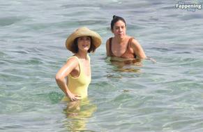 Gemma ArtertonSexy in Gemma Arterton Stuns In A Sexy Yellow Swimsuit At Exclusive Beach Party In Italy