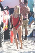  alt="Brooks Nader Sexy in Brooks Nader Sexy Shows Off Her Sizzling Body In A Spicy Red Swimsuit While Filming The Baywatch Reboot In La"