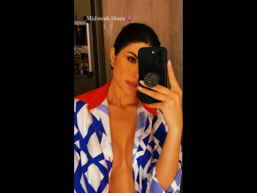 Elnaaz Norouzi Sexy In Unbuttoned Shirt On Instagram