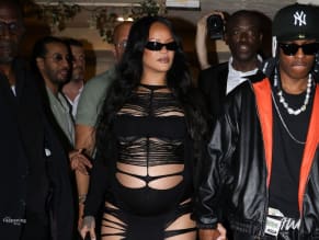 Rihanna Sexy in Rihanna Sexy Seen With A$Ap Rocky Wearing A Sultry Black Dress While Leaving L'Arc Nightclub In Paris