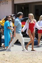  alt="Brooks Nader Sexy in Brooks Nader Sexy Shows Off Her Sizzling Body In A Spicy Red Swimsuit While Filming The Baywatch Reboot In La"