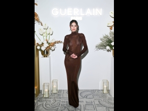  alt="Kelsey Merritt Sexy in Kelsey Merritt Sexy Stuns In A Hot Sheer Brown Dress At The Guerlain Opening In Nyc"