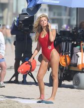  alt="Brooks Nader Sexy in Brooks Nader Sexy Shows Off Her Sizzling Body In A Spicy Red Swimsuit While Filming The Baywatch Reboot In La"