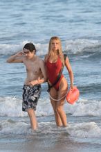  alt="Brooks Nader Sexy in Brooks Nader Sexy Shows Off Her Sizzling Body In A Spicy Red Swimsuit While Filming The Baywatch Reboot In La"