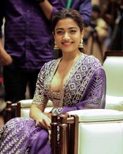 Rashmika MandannaSexy in Rashmika Mandanna Pushpa Movie Press Meet In Kerala