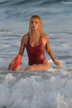  alt="Brooks Nader Sexy in Brooks Nader Sexy Shows Off Her Sizzling Body In A Spicy Red Swimsuit While Filming The Baywatch Reboot In La"