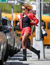 Rita OraSexy in Rita Ora Stuns In Sexy Red Leather Outfit In Nyc