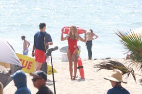  alt="Brooks Nader Sexy in Brooks Nader Sexy Shows Off Her Sizzling Body In A Spicy Red Swimsuit While Filming The Baywatch Reboot In La"