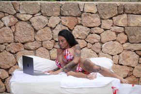  alt="Katie Price Sexy in Katie Price Sexy Shows Off Her Fabulous Bikini Body By A Pool In Ibiza"