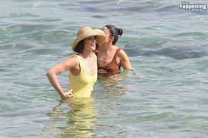 Gemma ArtertonSexy in Gemma Arterton Stuns In A Sexy Yellow Swimsuit At Exclusive Beach Party In Italy