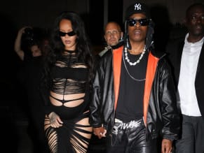 Rihanna Sexy in Rihanna Sexy Seen With A$Ap Rocky Wearing A Sultry Black Dress While Leaving L'Arc Nightclub In Paris