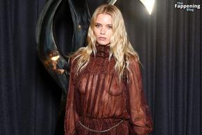 Abbey Lee Sexy in Abbey Lee Sexy Flashes Her Hot Breasts At Saint Laurent Fashion Show In Paris