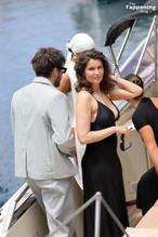 Laetitia CastaSexy in Laetitia Casta Sexy Shows Off Her Hot Cleavage Wearing A Stunning Black Dress At Jacquemus La Casa Cruise In Capri