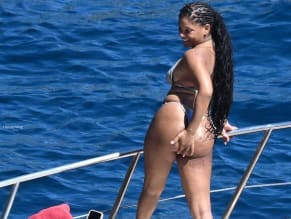 Halle Bailey Sexy Seen With Scott Bridgeway Flashing Her Hot Tits And Butt In A Skimpy Bikini During A Romantic Boat Cruise