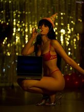  alt="Yael Cohen Aris Sexy in Yael Cohen Aris Sexy Photoshoot Posing Her Curvaceous Body In A Steamy Red Lingerie For Her 30th Birthday"