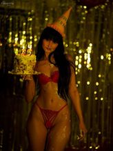  alt="Yael Cohen Aris Sexy in Yael Cohen Aris Sexy Photoshoot Posing Her Curvaceous Body In A Steamy Red Lingerie For Her 30th Birthday"