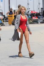  alt="Brooks Nader Sexy in Brooks Nader Sexy Shows Off Her Sizzling Body In A Spicy Red Swimsuit While Filming The Baywatch Reboot In La"