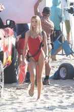  alt="Brooks Nader Sexy in Brooks Nader Sexy Shows Off Her Sizzling Body In A Spicy Red Swimsuit While Filming The Baywatch Reboot In La"