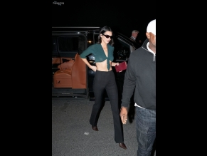 Kendall Jenner Sexy And Braless Seen Showing Off Her Hot Abs And Tits As She Heads Back To Costes Hotel In Paris